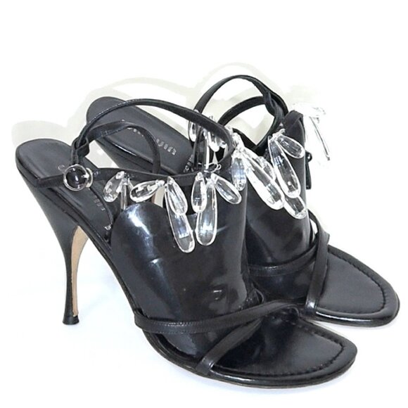 Miu Miu Crystal Tear Drop Sandals - Picture 7 of 11